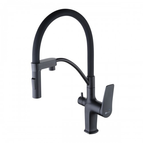 Смеситель для кухни черный Lemark Bronx LM3761BL