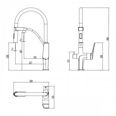 Смеситель для кухни черный Lemark Bronx LM3761BL