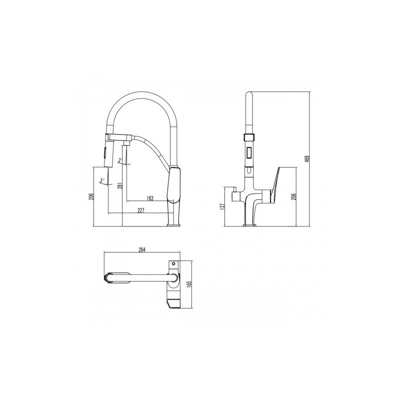 Смеситель для кухни черный Lemark Bronx LM3761BL