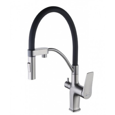 Смеситель для кухни черный/графит Lemark Bronx LM3761GM