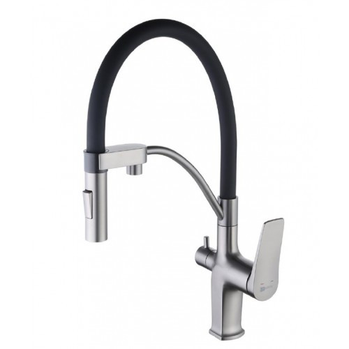 Смеситель для кухни черный/графит Lemark Bronx LM3761GM