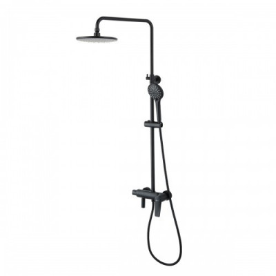 Система для душа со смесителем черная Lemark Bronx LM3762BL