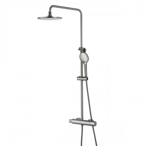 Система для душа с термостатическим смесителем графит Lemark Bronx LM3770GM