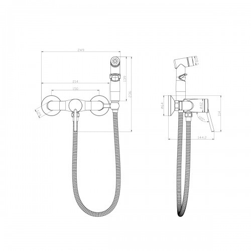 Смеситель для душа хром Lemark Minima LM3818C