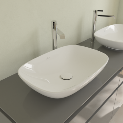 Раковина 56x38x15см Villeroy&Boch Loop&Friends, Альпийский белый, с переливом, нешлифованный