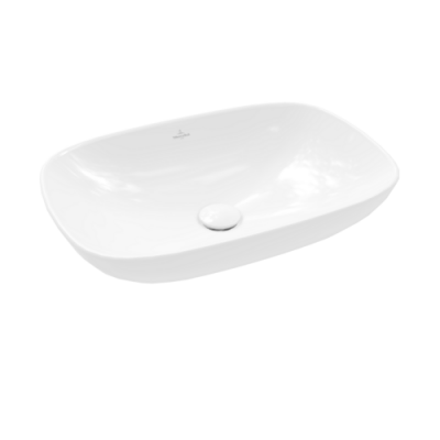 Раковина 56x38x15см Villeroy&Boch Loop&Friends, Альпийский белый, с переливом, нешлифованный