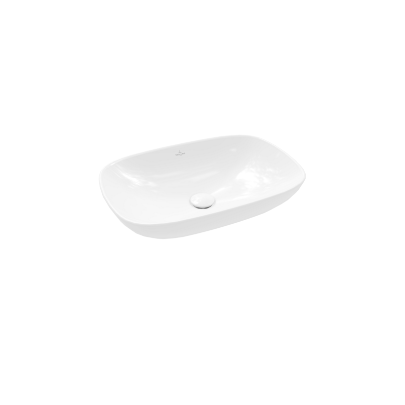 Раковина 56x38x15см Villeroy&Boch Loop&Friends, Альпийский белый, с переливом, нешлифованный