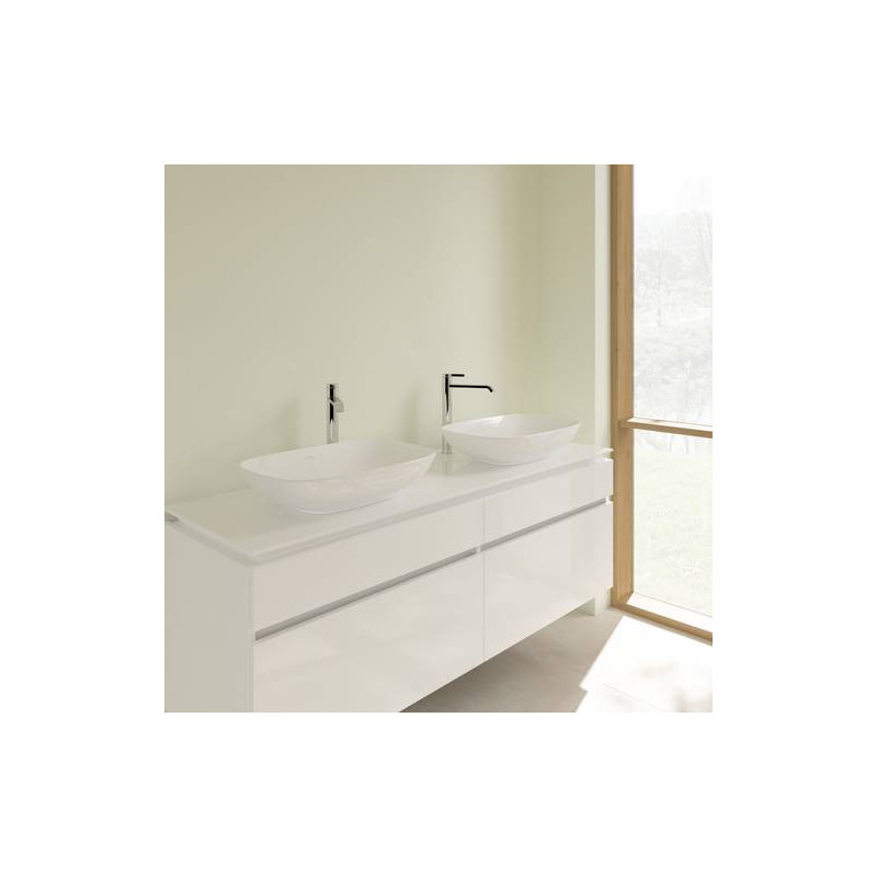 Раковина 56x38x15см Villeroy&Boch Loop&Friends, Альпийский белый, с переливом, нешлифованный