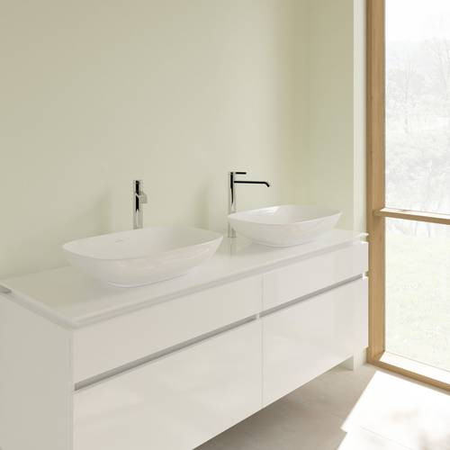 Раковина 56x38x15см Villeroy&Boch Loop&Friends, Альпийский белый, с переливом, нешлифованный