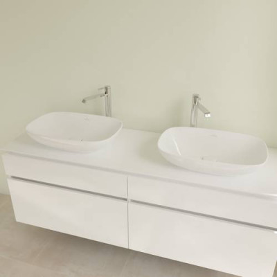 Раковина 56x38x15см Villeroy&Boch Loop&Friends, Альпийский белый, с переливом, нешлифованный
