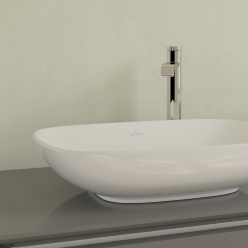 Раковина 56x38x15см Villeroy&Boch Loop&Friends, Альпийский белый, с переливом, нешлифованный