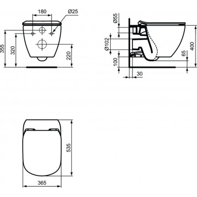 Промо-комплект Ideal Standard ProSys TESI 5в1 + SMARTFLUSH, R029901