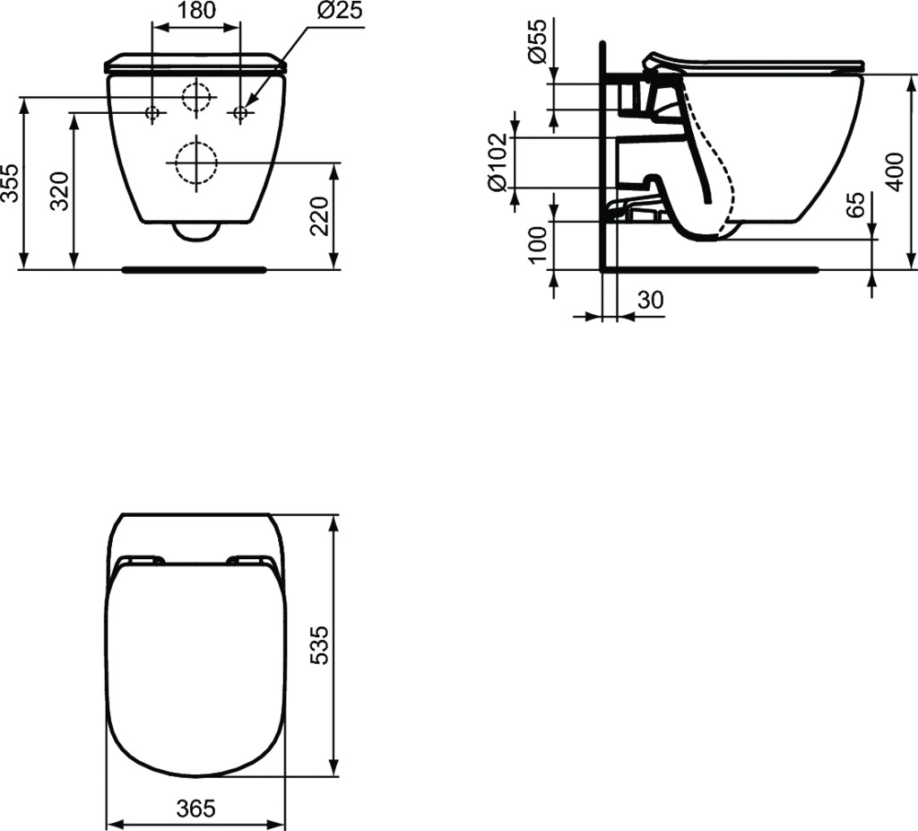 Промо-комплект Ideal Standard ProSys TESI 5в1 + SMARTFLUSH, R029901