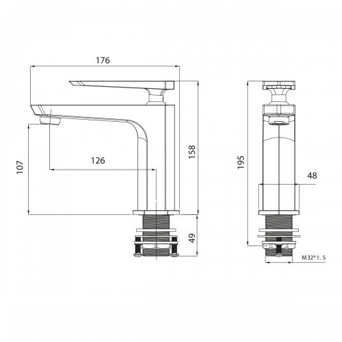 Смеситель для раковины хром Lemark Prizma LM3906C