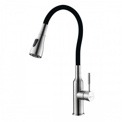 Смеситель для кухни черный/сталь Lemark Expert LM5082S-Black