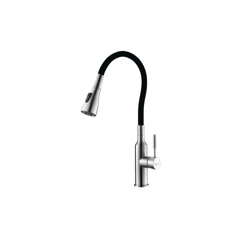 Смеситель для кухни черный/сталь Lemark Expert LM5082S-Black