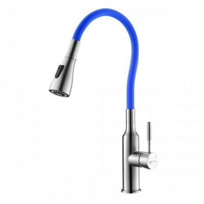 Смеситель для кухни синий/сталь Lemark Expert LM5082S-Blue