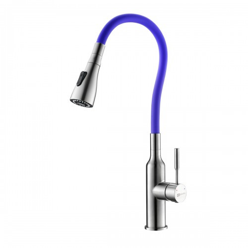 Смеситель для кухни фиолетовый/сталь Lemark Expert LM5082S-Violet