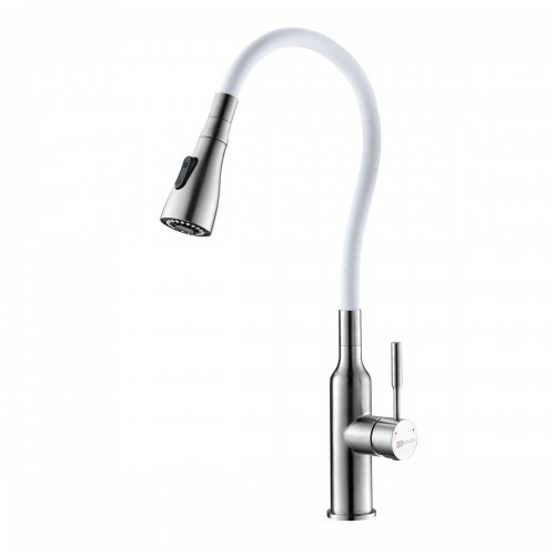 Смеситель для кухни белый/сталь Lemark Expert LM5082S-White