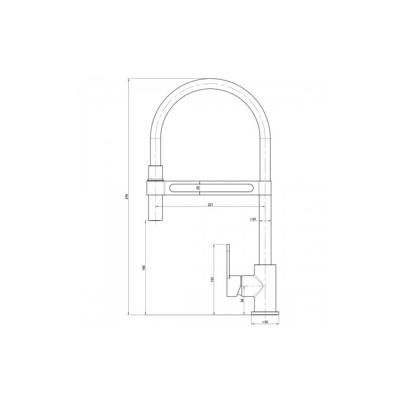 Смеситель для кухни черный/хром Lemark Soul LM6006C