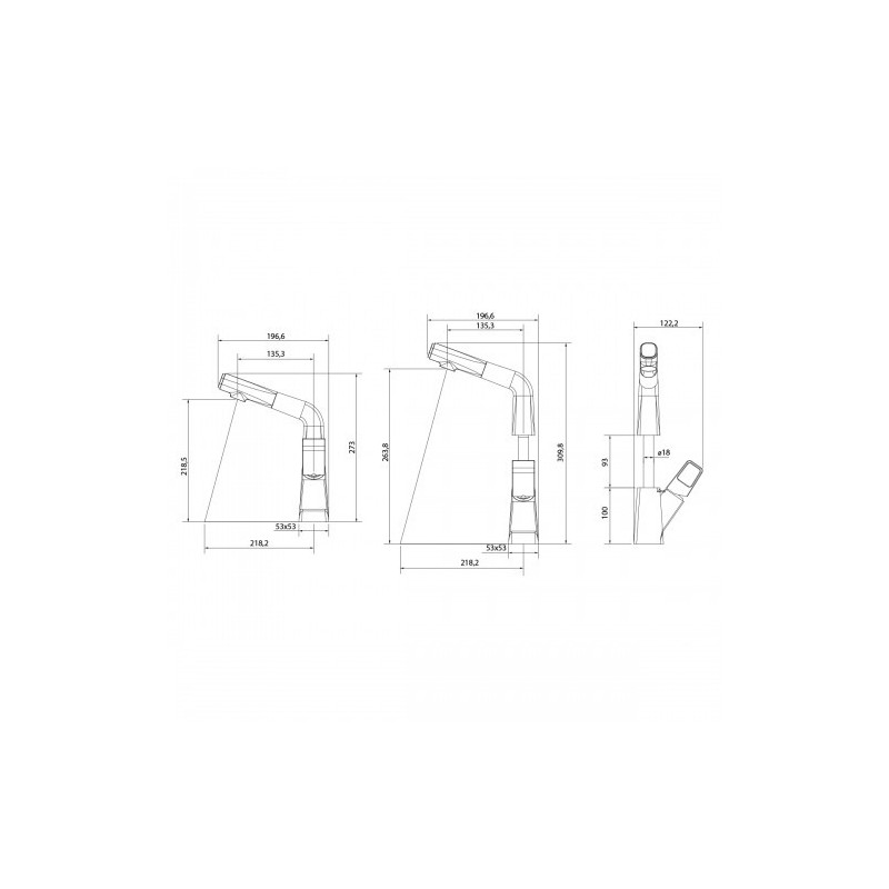 Смеситель для раковины черный/красный Lemark Soul LM6008BR