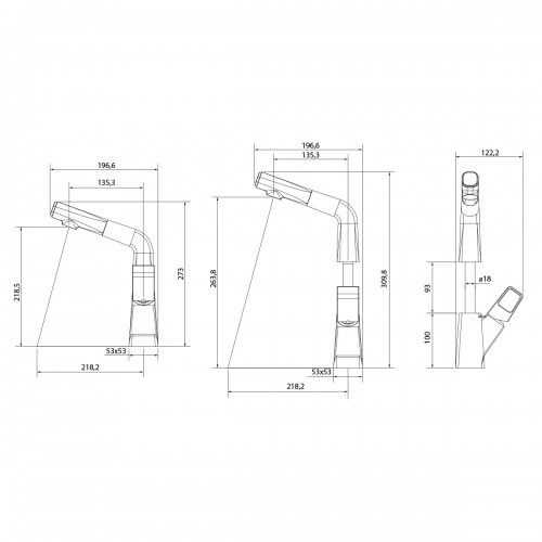 Смеситель для раковины черный/красный Lemark Soul LM6008BR