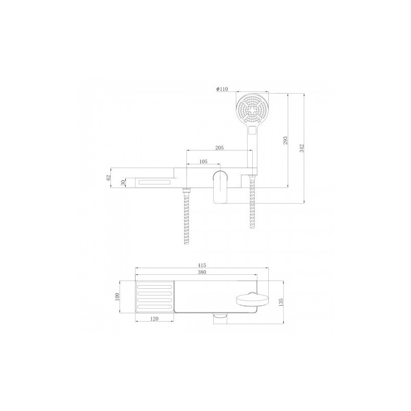 Смеситель для душа белый/хром Lemark Unibox LM6903CW