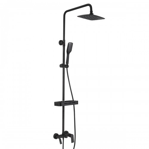 Система для ванны и душа со смесителем черная Lemark Tropic LM7002BL