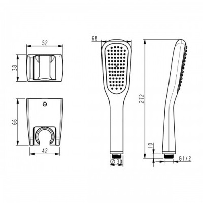 Смеситель для ванны черный Lemark Ursus LM7251BL