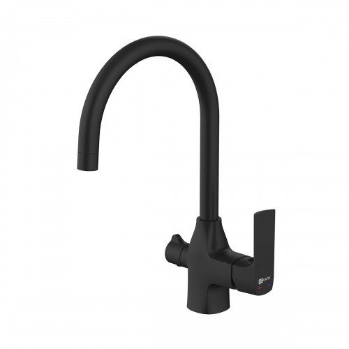 Смеситель для кухни черный Lemark Ursus LM7261BL