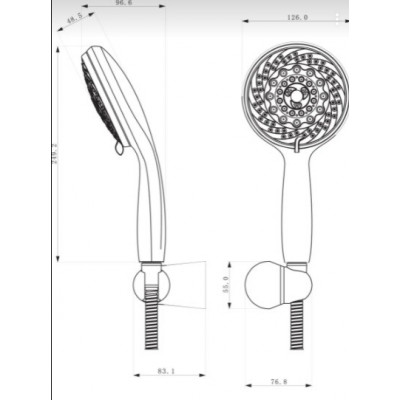 Душевая лейка с держателем хром Lemark LM0803C