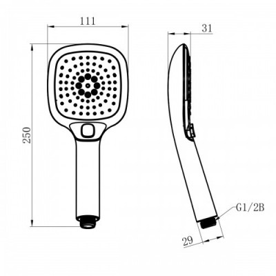 Душевая лейка хром Lemark LM1014C