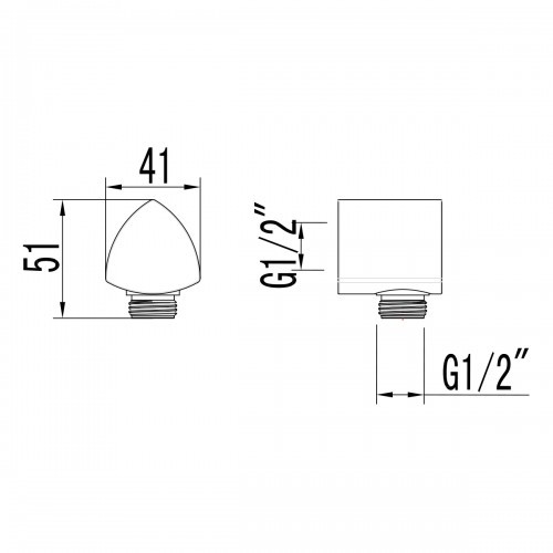 Подключение для душа хром Lemark LM3583C