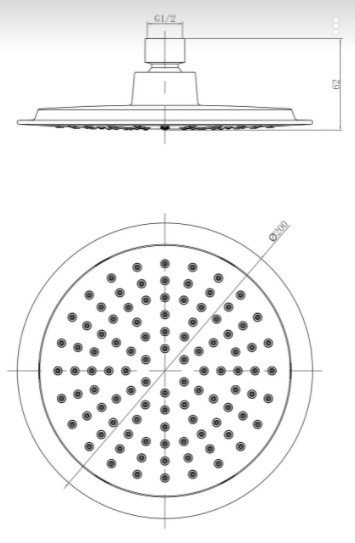 Верхний душ хром Lemark LM8033C