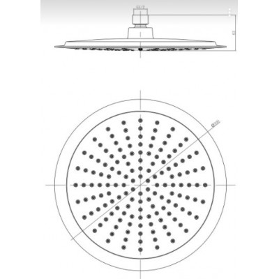 Верхний душ хром Lemark LM8034C