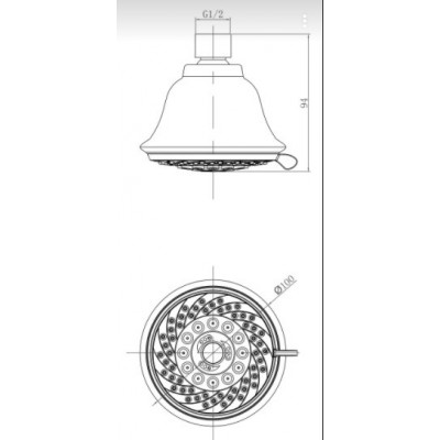 Верхний душ хром Lemark LM8040C