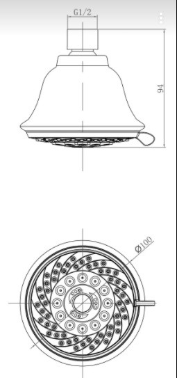Верхний душ хром Lemark LM8040C