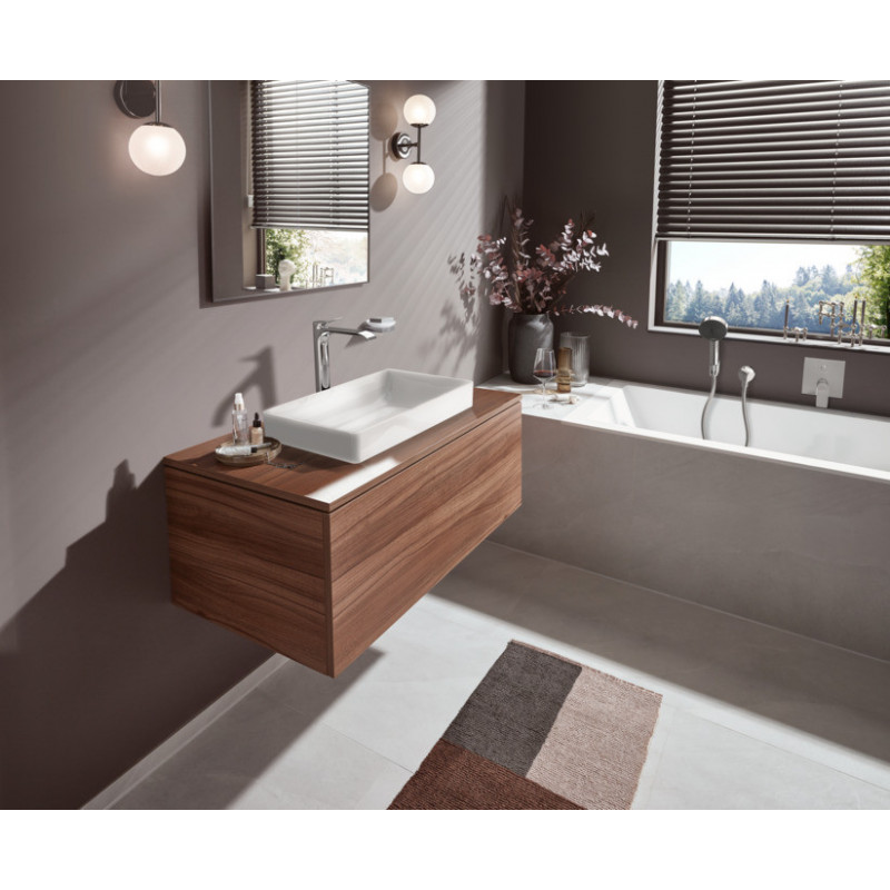 Смеситель для раковины Hansgrohe Vivenis, однорычажный, 250 без сливного гарнитура, для раковины в форме таза 75042000, хром