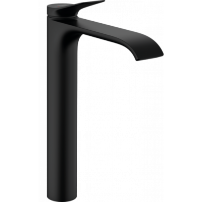 Смеситель для раковины Hansgrohe Vivenis, однорычажный, 250 без сливного гарнитура, для раковины чаши 75042670, матовый черный