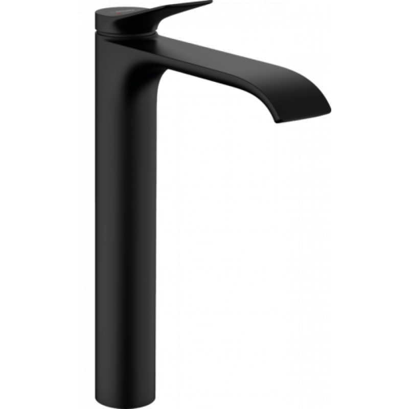 Смеситель для раковины Hansgrohe Vivenis, однорычажный, 250 без сливного гарнитура, для раковины чаши 75042670, матовый черный