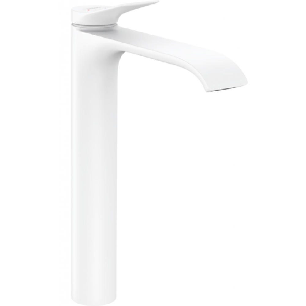 Смеситель для раковины Hansgrohe Vivenis, однорычажный, 250 без сливного гарнитура, для раковины чаши 75042670, матовый белый