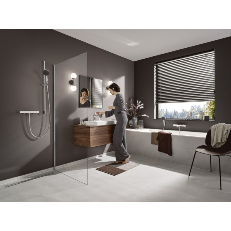 Смеситель для душа Hansgrohe Vivenis, однорычажный, внешнего монтажа 75620700, матовый белый