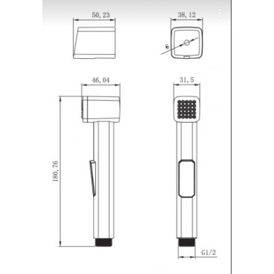 Гигиенический душ для биде хром Lemark LM8089C