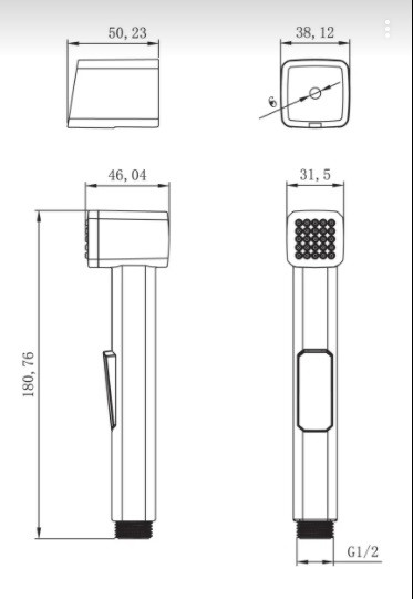 Гигиенический душ для биде хром Lemark LM8089C