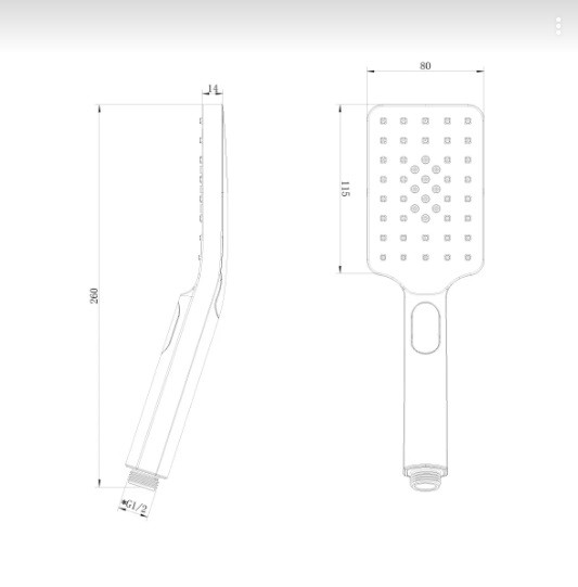 Душевая лейка черная Lemark LM8122BL