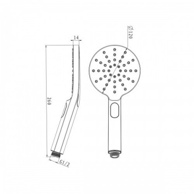 Душевая лейка хром Lemark LM8122C