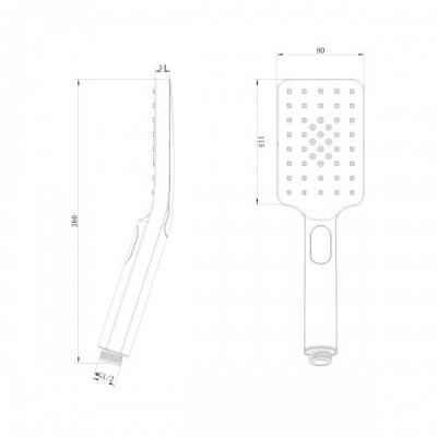 Душевая лейка хром Lemark LM8123C
