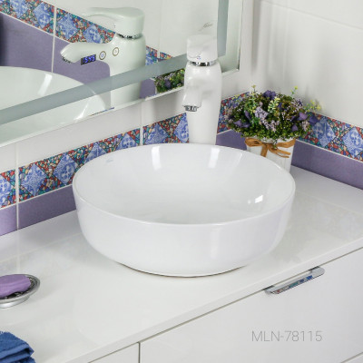 Накладная раковина белая 42х13.5см Melana 78115-805