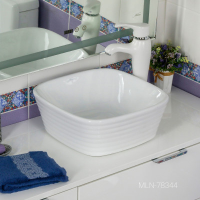 Накладная раковина белая 40х40х16см Melana 78344-805