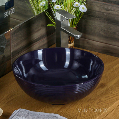 Накладная раковина фиолетовая 38х15см Melana T4004-B9-806